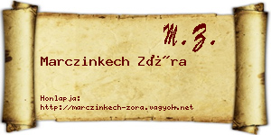 Marczinkech Zóra névjegykártya